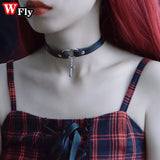 Y2K Goth Love Cross Choker Necklace