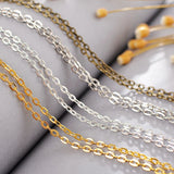 Y2k 2mm Brass Cross Chain for DIY Necklace Making