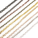 Y2k 2mm Brass Cross Chain for DIY Necklace Making