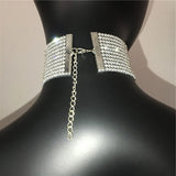 Y2k Glitter Rhinestones Necklace Women Cocktail Party Jewelry