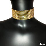 Y2k Glitter Rhinestones Necklace Women Cocktail Party Jewelry