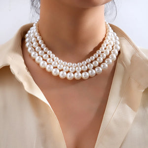 Y2k Necklace Retro Pearl Senior Sense Ins Wind Temperament Small Fresh Choker