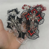 Y2k Girl Cross Metal Chains Punk Headwear Japanese Brooch Goth Pins