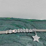 Y2k Alphabet Charm Bracelet Heart Star Pendant Trending