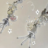 Y2k Star Jellyfish Pendant Keychain Phone Charm Strap Lanyard