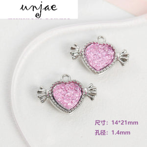 Y2k Sweet Japanese Love Four Stars Rose Pendant Beaded Necklace