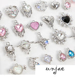 Y2k Sweet Japanese Love Four Stars Rose Pendant Beaded Necklace