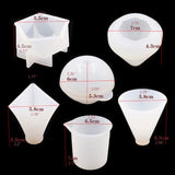 Large DIY Pyramid Resin Mold Set Silicone 3D Cone Sphere Molds Jewelry Making