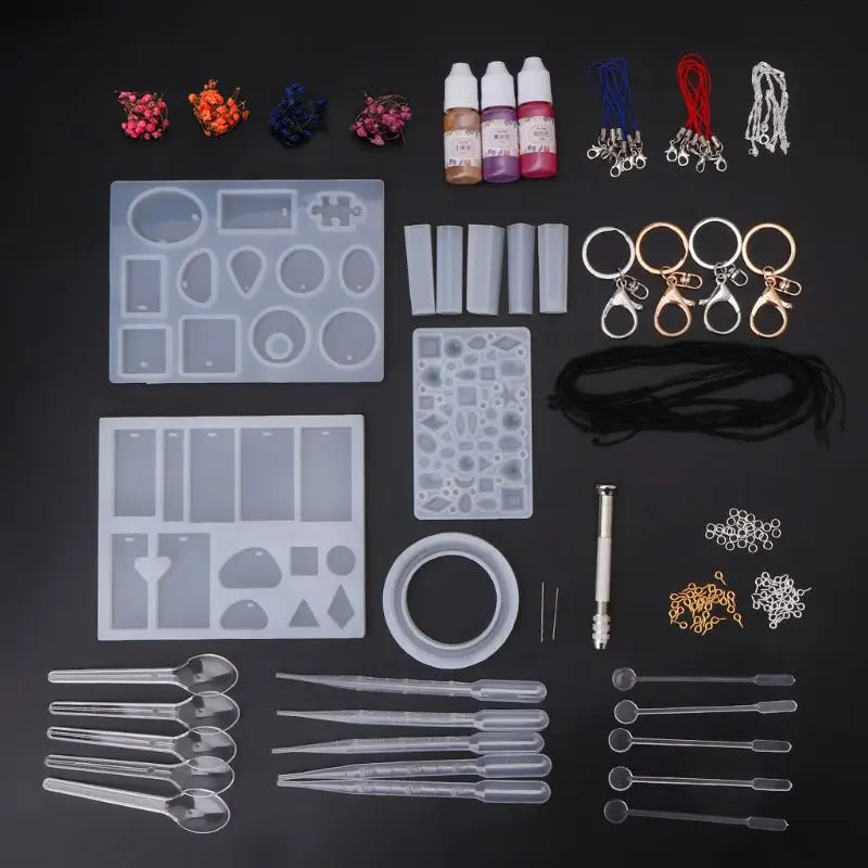 Epoxy Mould Necklace Dried Flower Jewelry Making DIY Mold Set