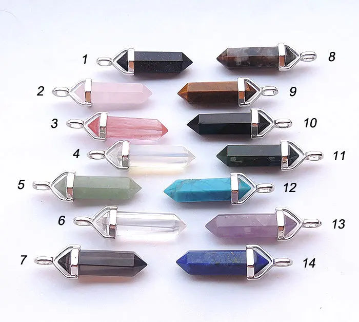 Mixed Opal Stone LUCKY Point Pendant