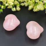 Rose Pink Quartz Heart CAB Pendant Bead 20x25x13mm