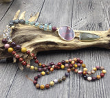 Mookaite Labradorite Pendant Stone Beads Necklace