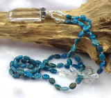 Clear Quartz Pendant Apatite Stone Necklace