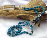 Clear Quartz Pendant Apatite Stone Necklace