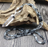 Rutilated Quartz Pendant Rough Quartz Necklace