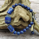 Labradorite Lapis Quartz Stone Beads Adjustable Bracelet