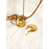 YACHAN 18K PVD Plated Stainless Steel Hoop Earrings for Women