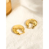 YACHAN 18K PVD Plated Stainless Steel Hoop Earrings for Women