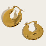 YACHAN 18K PVD Plated Stainless Steel Hoop Earrings for Women