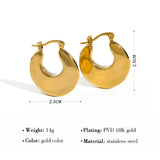 YACHAN 18K PVD Plated Stainless Steel Hoop Earrings for Women