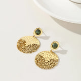 YACHAN 18K Plated Stainless Steel Drop Earrings For Women