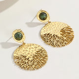 YACHAN 18K Plated Stainless Steel Drop Earrings For Women