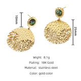 YACHAN 18K Plated Stainless Steel Drop Earrings For Women