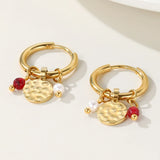 YACHAN 18K Plated Stainless Steel Hoop Earrings for Women