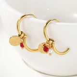 YACHAN 18K Plated Stainless Steel Hoop Earrings for Women