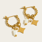 YACHAN 18K Plated Stainless Steel Hoop Earrings for Women