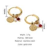 YACHAN 18K Plated Stainless Steel Hoop Earrings for Women
