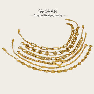 YACHAN Kpop Stainless Steel Bracelets for Women