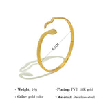 YACHAN 18K Plated Stainless Steel Snake Bracelet for Women