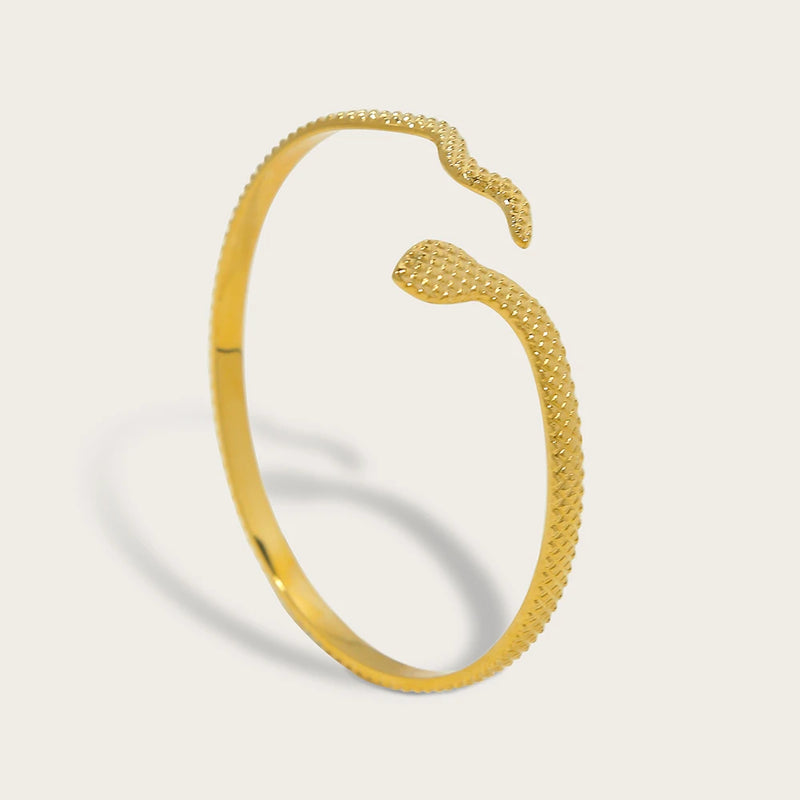 YACHAN 18K Plated Stainless Steel Snake Bracelet for Women