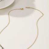 YACHAN Beaded Chains Eye Necklaces for Women Turquoise 18K PVD Plated