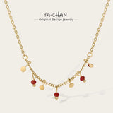 YACHAN Stainless Steel Chains Charm Necklace 18K Plated Jewellery Gift