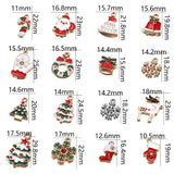 YACHU 10pcs Christmas Snowflake Winter Charms Pendants