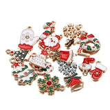 YACHU 10pcs Christmas Snowflake Winter Charms Pendants