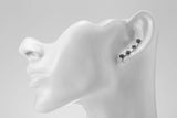 925 Silver Flower Ear Cuff Clip Earrings for Women