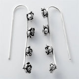 925 Silver Flower Ear Cuff Clip Earrings for Women
