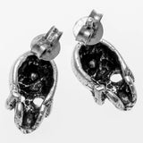 925 Silver Skull Skeleton Stud Earrings for Women CE84