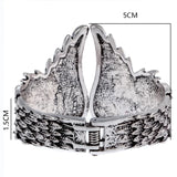 Angel Wing Bangle Bracelet Women Crystal Jewelry Antique Silver