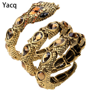 Snake Armlet Upper Arm Cuff Crystal Bangle Jewelry