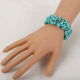 Turquoise 5 Layer Braided Chakra Bracelet for Women