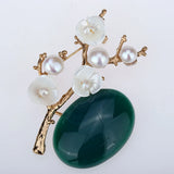 Freshwater Pearl Shell Flower Branch Pin Brooch Jewelry Gift