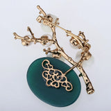 Freshwater Pearl Shell Flower Branch Pin Brooch Jewelry Gift
