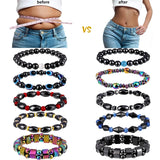 Magnetic Slimming Hematite Stone Bracelet Beads Health Care Magnet Therapy
