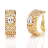CZ Clip Earrings, Ear Cuffs Pendientes De Clip, Women Accessories