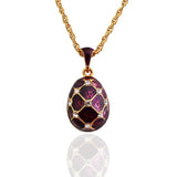 Handmade Enamel Egg Pendant Necklace for Women