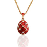 Handmade Enamel Egg Pendant Necklace for Women